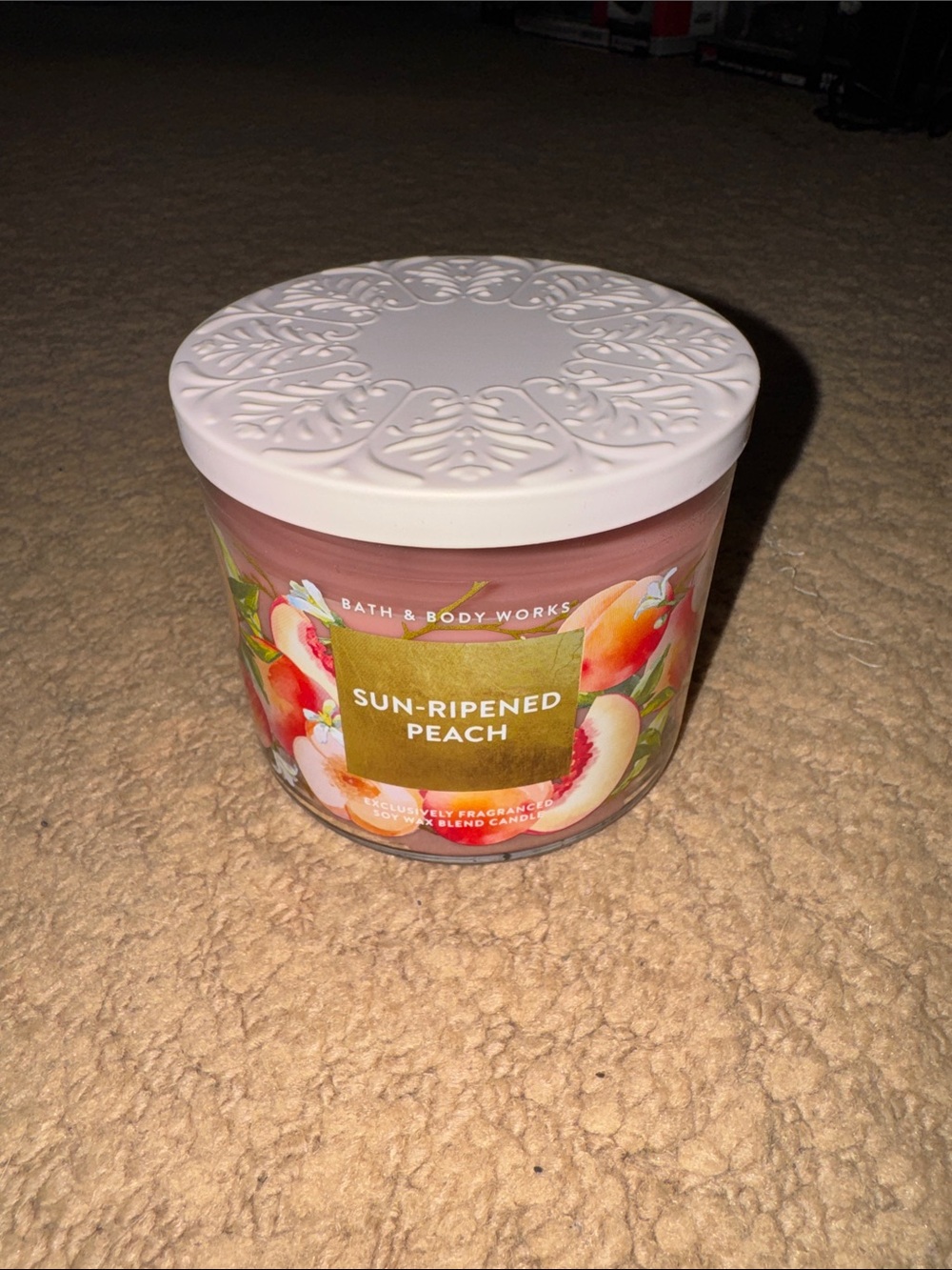 Bath & Body Works Sun-Ripened Peach 3 Wick Candle